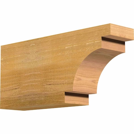 Ekena Millwork Mediterranean Rough Sawn Rafter Tail, Western Red Cedar, 4"W x 8"H x 18"L RFT04X08X18MED00RWR